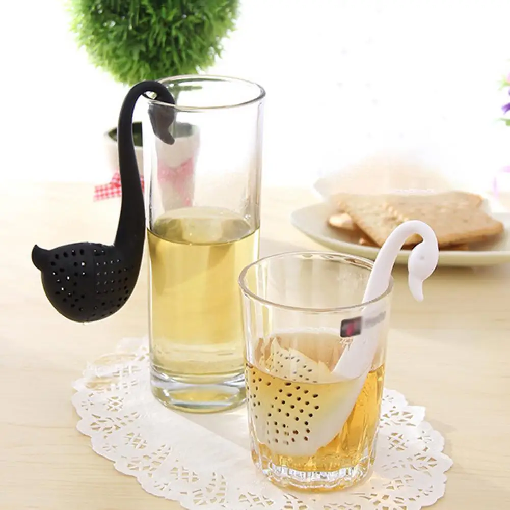 

Creative Silicone Swan Hooking Tea Infuser Strainer Filter Diffuser Drink Tool