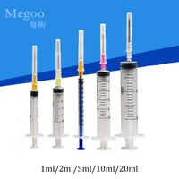 50Pcs Plastic Disposable Injector Dispensing Injection Syringe For Feeding Pet Filling Liquid Perfume Injection 1/2/5/10/20ml 1