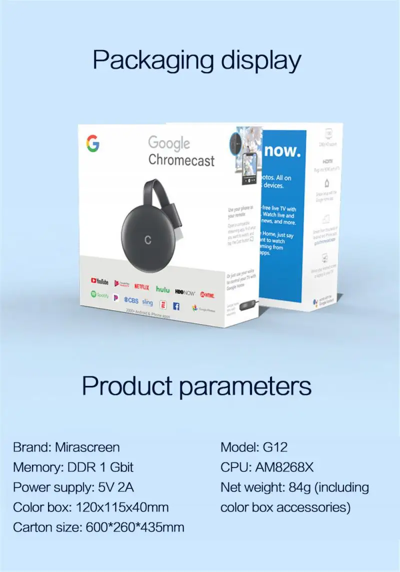 1pcs TV Stick Wireless -compatible 1080P WiFi Display TV Screen Device Supports Google Chromecast 3 2 Receiver Miracast Airplay