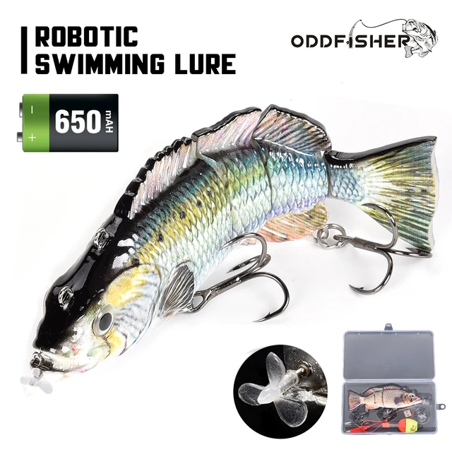 Robotic Multi Jointed Bait Electric Lure Bass Wobblers Led Light For 4  Segement Fishing Swimbait Artificial Hard Rechargeable - AliExpress