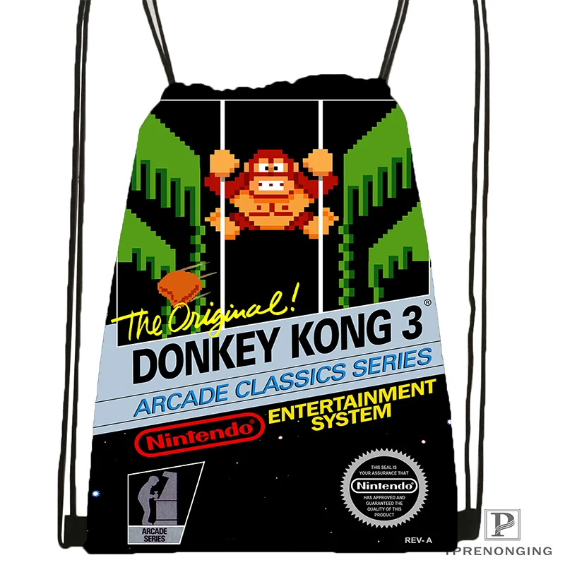 

Custom Donkey Kong Drawstring Backpack Bag for Man Woman Cute Daypack Kids Satchel (Black Back) 31x40cm#180531-01-12
