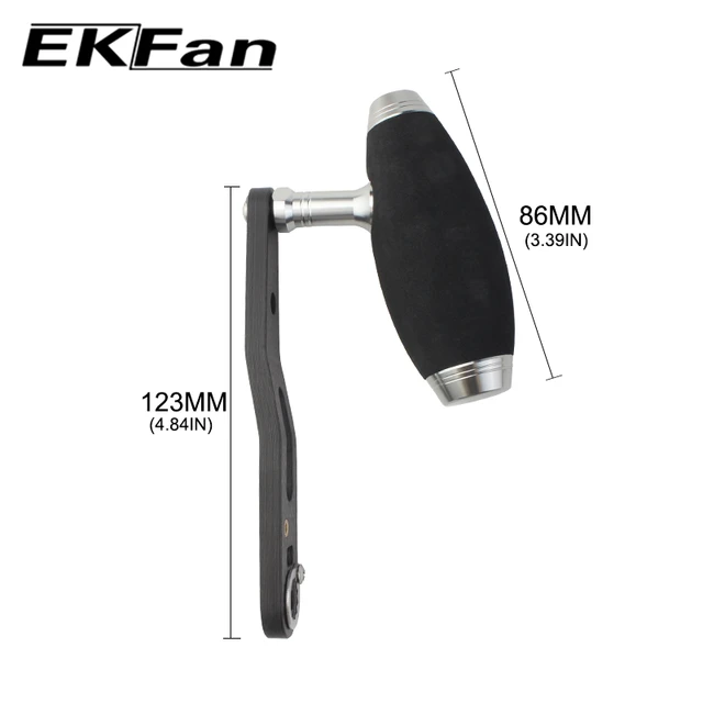 EKFan High Quality T-shaped Carbon Fiber Fishing Handle 8*5 Double Holes  Fishing Reel