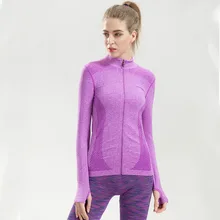 AliExpress, весенние и осенние спортивные куртки для женщин, Европа и Америка, для спорта на открытом воздухе, для бега, сшитая одежда, Бесшовная Трикотажная