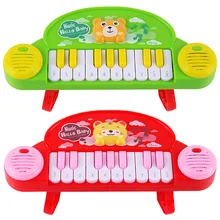 Детская обучающая мультяшная электронная клавиатура, электрический маленький пианино, образовательный класс, музыкальный звук и светильник, раннее образование