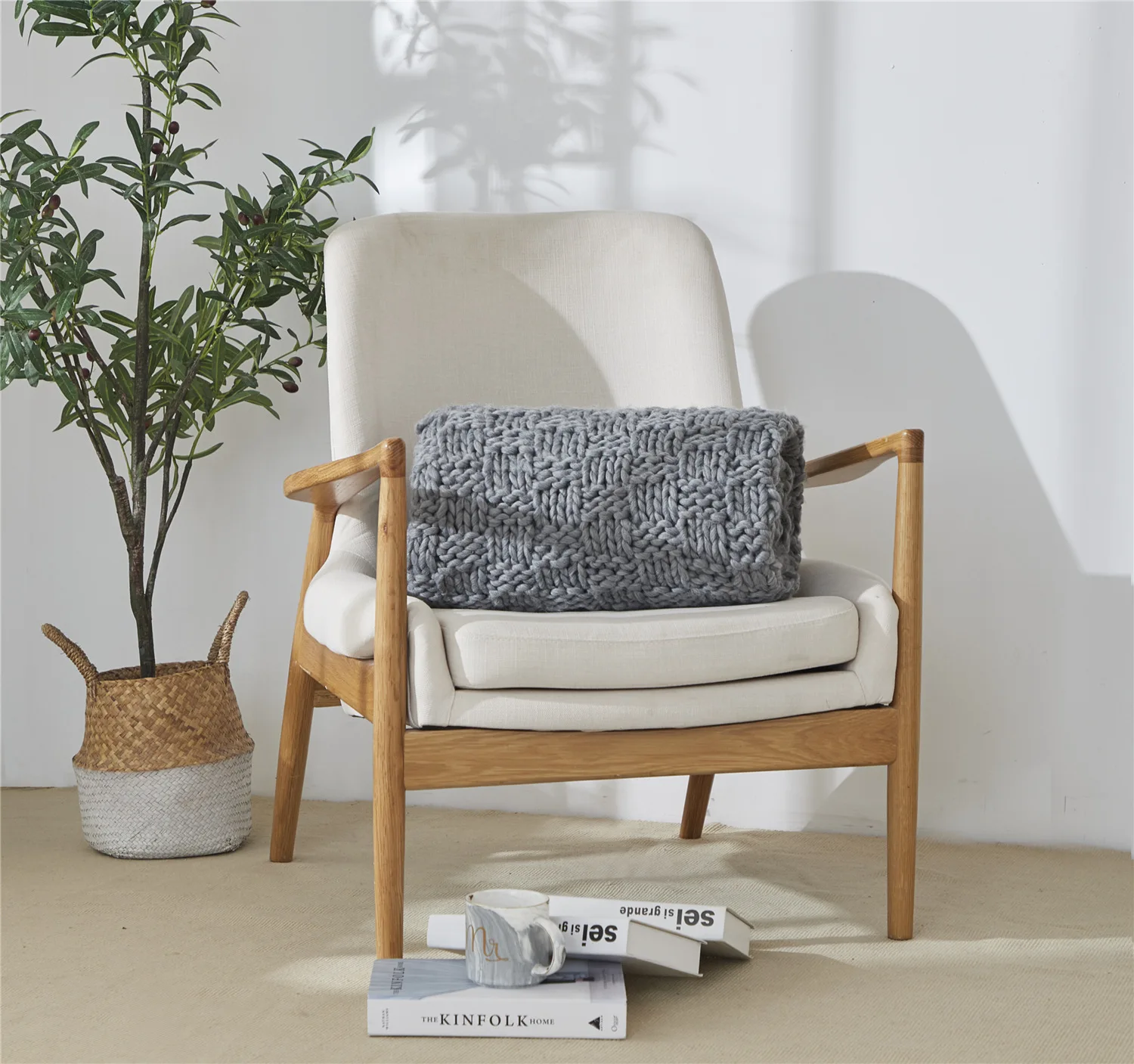 

Karpas New Style Hand-woven Iceland Wool Blanket Home Collocation Photography Knitted Blanket