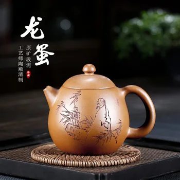 

Chang tao 】 famous TaoShunQing pure handmade ceramic tea-pot recommended gold mud dragon egg pot of 340 cc