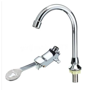 

Single Floor Foot Pedal Control Switch Valve Faucet Basin Sink Tap Water Kitchen Bathroom Accessories Automatic Cold Water Tap