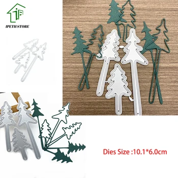 

3Pcs Christmas Trees Metal Cutting Dies for DIY Scrapbooking Photo Album Embossing Decorative New Craft Die
