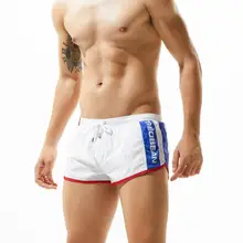 Белый, синий, красный полосатый сплошной купальник быстросохнущие мужские купальники maillot de bain homme спортивная сумка со шнуром пляжные шорты мужские бикини gay 291