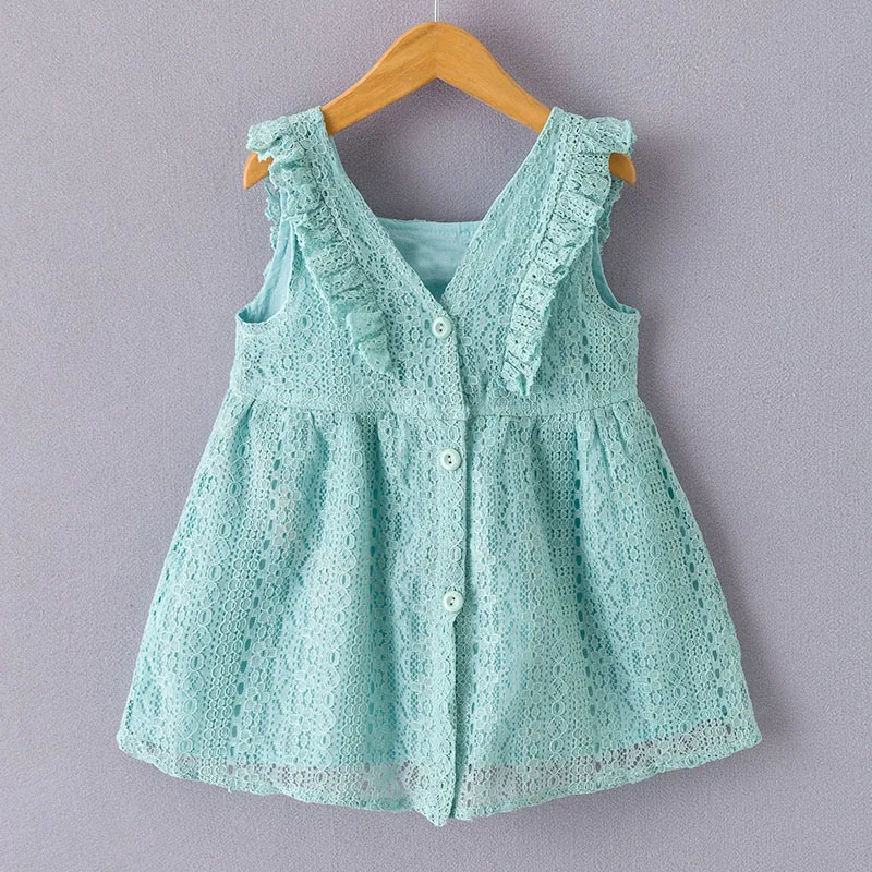Bear leader/платье для девочек новое летнее Брендовое платье для девочек повседневное детское платье принцессы вечерние платья с вырезом одежда для детей от 3 до 7 лет - Цвет: AX572 green