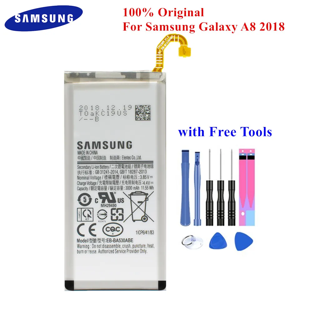 Оригинальная батарея Samsung EB-BA530ABE для Samsung Galaxy A8() A530 SM-A530F SM-A530F/DS SM-A530K A530L A530S A530N 3000 мА-ч