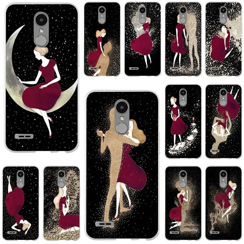 Red Dress Girl Miss Simple Art Soft TPU Cell Phone Case for LG K4 K7 K8 K10 2017 V10 V20 V30 G2 G3 Mini G4 G5 G6 Stylus Nexus 5X | Мобильные