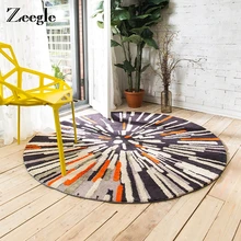 Zeegle Европейский Стиль Круглый ковер для гостиной Абстрактная живопись коврики для ванной Добро пожаловать пол Противоскользящий ковер украшение дома