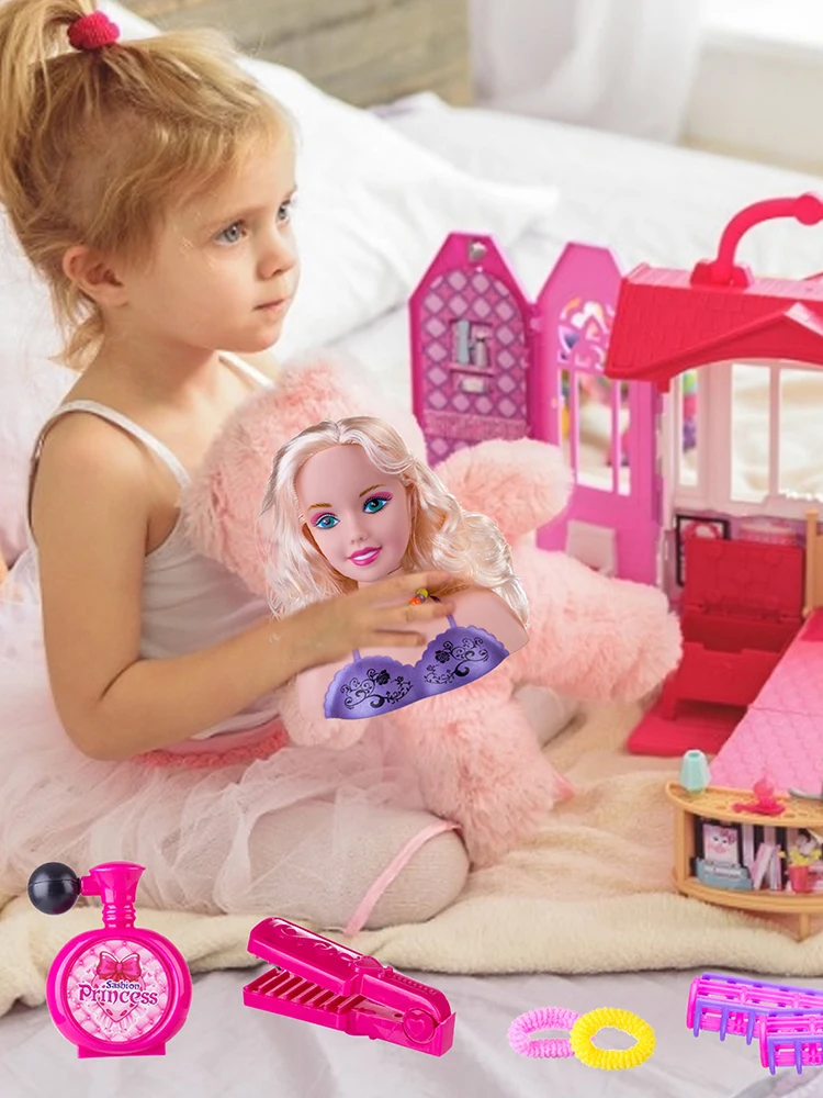 35 Piece Kids Hairdressing Makeup Dolls Non-Innovative Toy Simulation Dolls Princess Hairdressing Dolls Toys Girls Playset 2