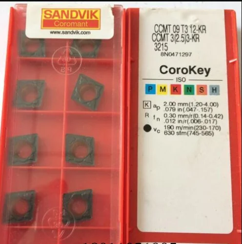10 шт. вставки карбида CCMT09T312-KR 3215