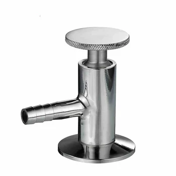 

10mm Hose Barb OD 304 Stainless Steel Sanitary Sampling Valve 50.5mm 25.4mm Ferrule OD Fit 1/2" 1.5" Tri Clamp