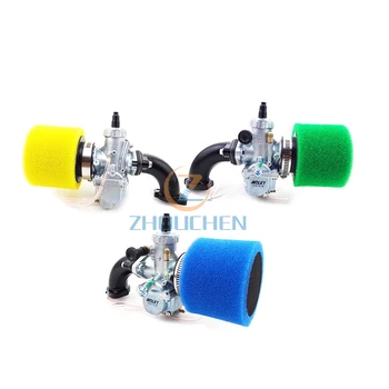 

28mm Mikuni VM24 Carburetor + Air Filter + Intake Pipe Mainfold + Flange For YX 140cc 150cc 160cc Engine Chinese Pit Dirt Bike