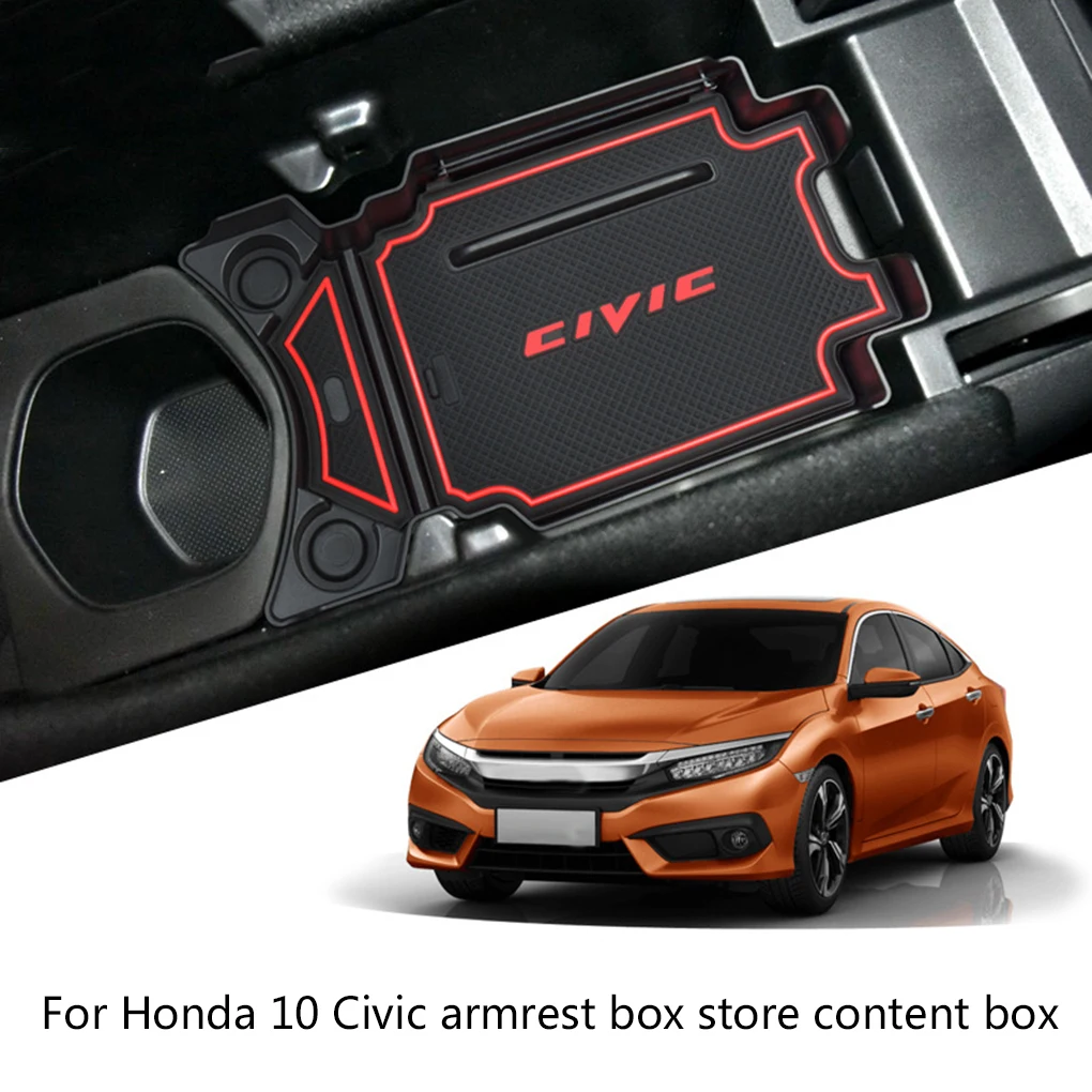 2019 Replacement For Honda Civic 10th Gen 2016-2018 Armrest Box Organizer Tray Phone Coins Wallet Storage Box Pallet Insert
