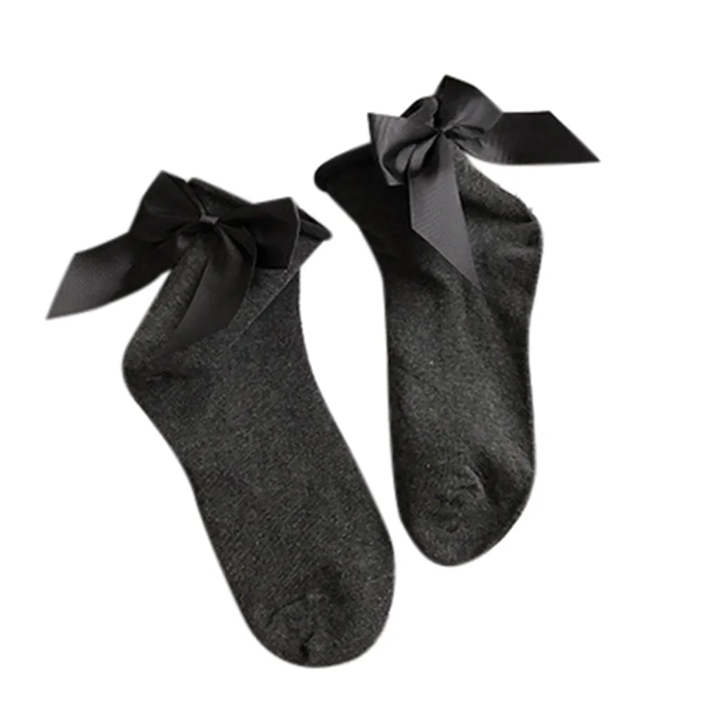 Женские носки с хлопком, плотный бант на лодыжке Meias Calcetines Mujer Skarpetki Damskie Sokken носки женские черные белые OY51