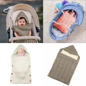

NewbornBaby Knit Cute Swaddle Wrap Velvet Swaddling Blanket Warm Sleeping Bag