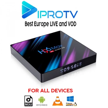 

Quad Core 4K RK3318 Android 10.0 Europe Box 4GB32GB H96Max IproTV Box