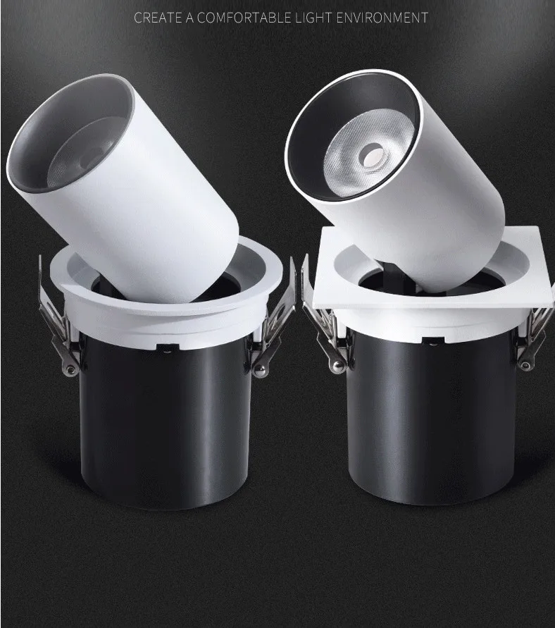 嵌入式射灯_cob可伸缩led嵌入式射灯单灯双头室内酒店工程---阿里巴巴_02_01