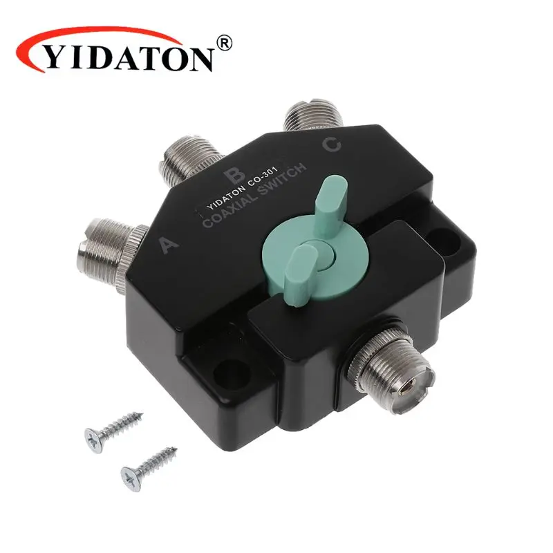 

CX-310 C0-301 Heavy Duty Wideband 3 Way Adapter Coaxial Switches with Connectors Electronic Accessories
