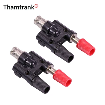 

10pcs/lot High Quality BNC FeMale To Dual / Double Binding Posts Banana Connector Plug Test Adapter BNC