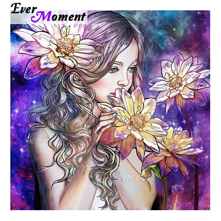 Ever Moment набор алмазных картин красивые девушки пахнущие Цветы DIY подарок ремесло