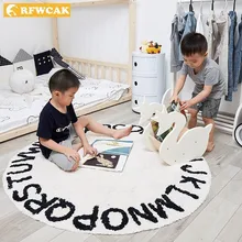 RFWCAK круглый ковер детский игровой коврик Детский ковер напольный коврик для детей коврик для гардеробной и ковры для детской комнаты декор