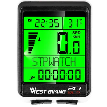 

WEST BIKING Wireless Bike Computer 5 Language Available Waterproof Cycling Stopwatch Speedometer MTB Road Bike Bicycle Computer