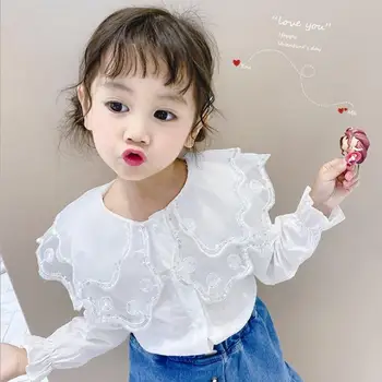 

2020 Korean style girls shirt fashion spring cotton girls blouse 2-7t C922