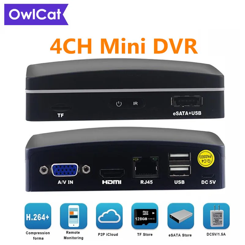 

Mini DVR 4CH CCTV Recorder TVI/CVI/IPC/CVBS 5in1 for AHD Analog Camera IP Camera P2P 1080P Video Surveillance DVR Recorder