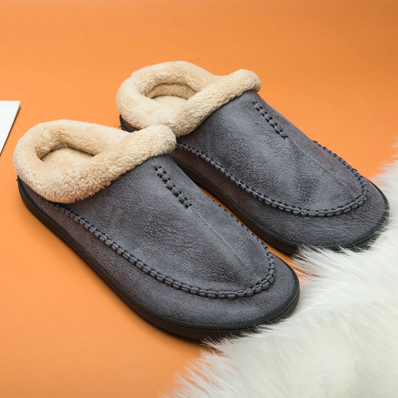 Nieuwe Winter Mannen Slippers Thuis Indoor Warme Schoenen Dikke Bodem  Pluche Katoen Huis Slippers Man Katoenen Schoenen Grote Maat 49  50|Slippers| - AliExpress