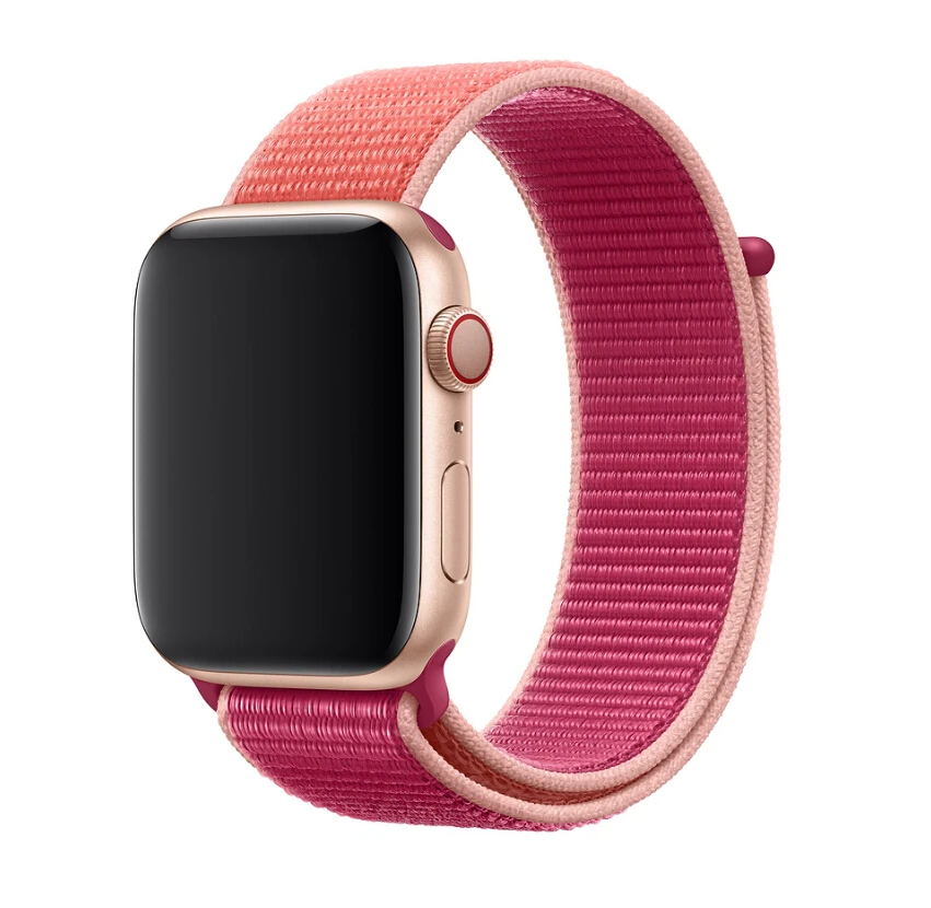pomegranate Цветной ремешок для часов Apple Watch 42 мм 38 мм 40 мм 44 мм тканый нейлоновый спортивный ремешок для iWatch 5 4 3 2 1 мягкий светоотражающий ремешок - Цвет ремешка: pomegranate
