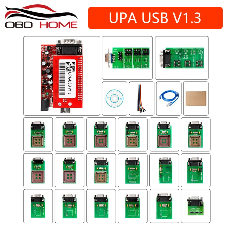 Неохлаждаемый параметрический усилитель с USB OBD2 диагностический инструмент Неохлаждаемый параметрический усилитель с USB Последовательный программатор полный комплект V1.3 популярный Eeprom универсальный чип программист Авто ecu инструмент