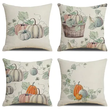 

Thanksgiving Pumpkin Fallen Leaves Printed Pillowcase Home Decor Pillowcase Bedroom Living Room Sofa Pillow Cover