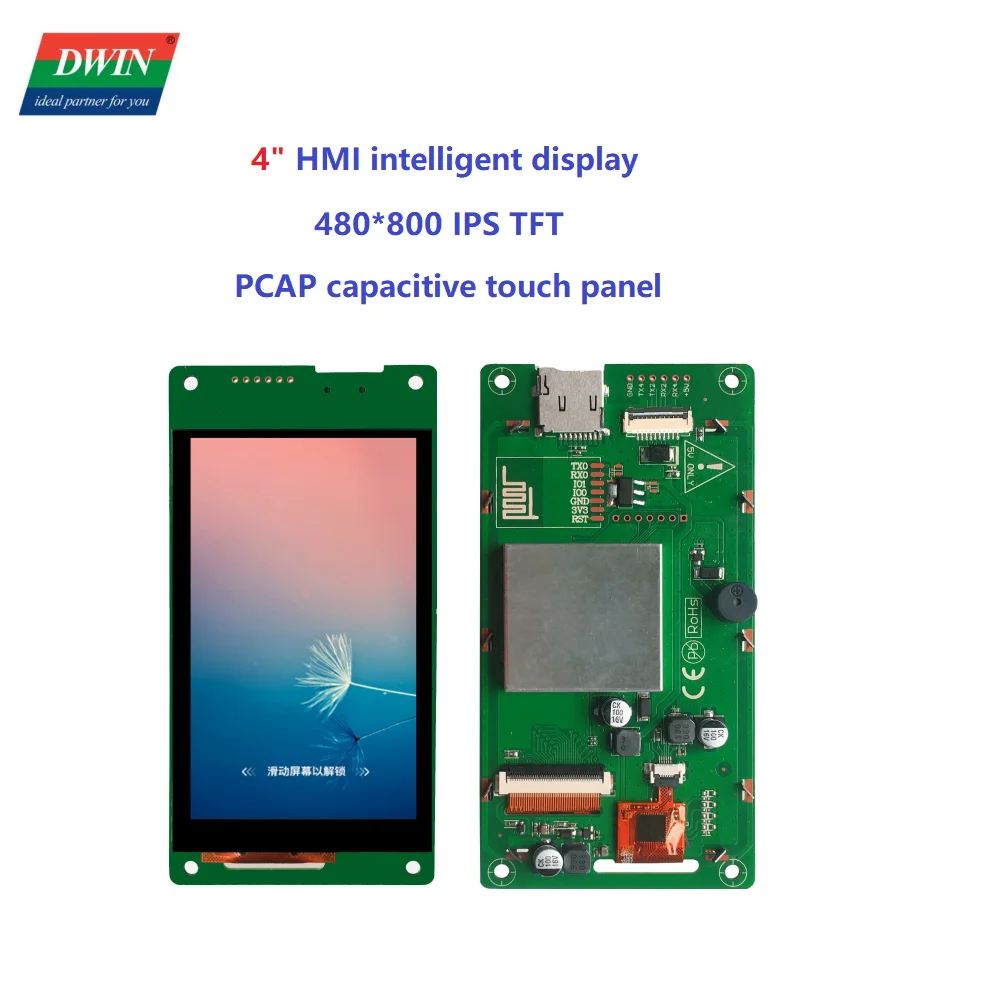 DWIN 4 дюйма HMI интеллигентая (ый) ЖК-дисплей сенсорный экран 480x800 на тонкопленочных