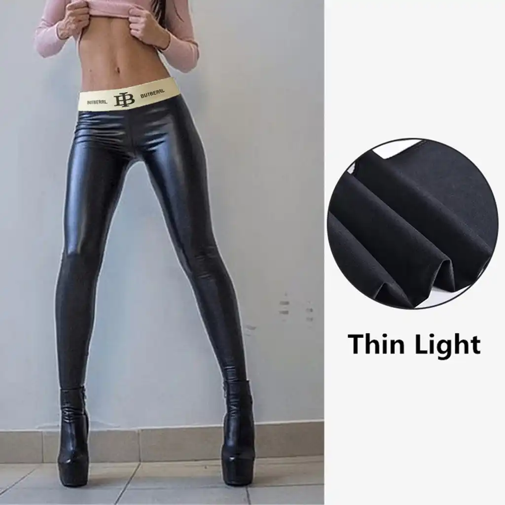 leather imitation pants