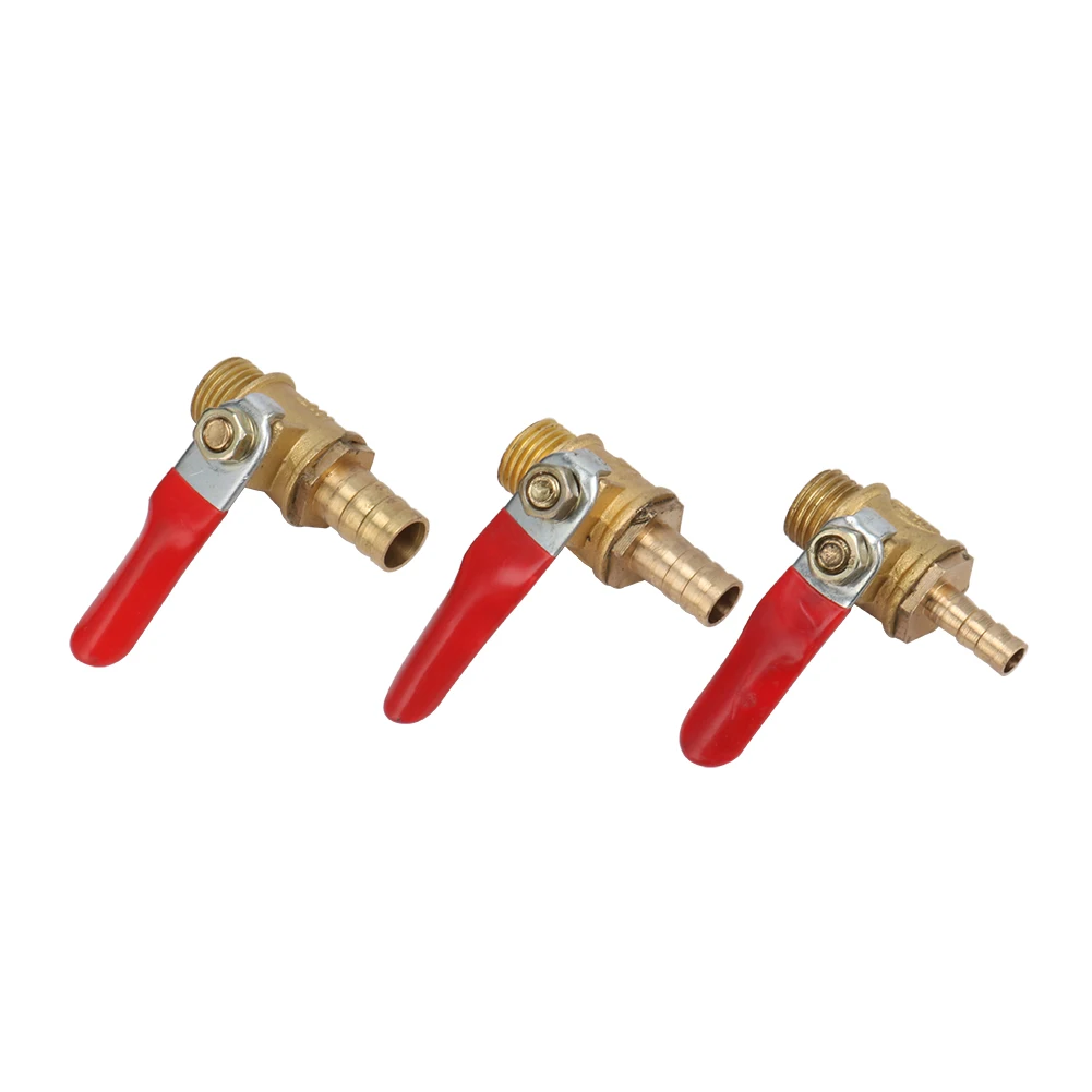 Brass-1-4-inch-male-threaded-ball-valve-for-6-8-10mm-hose-barb-straight-through.jpg Sárgaréz 1/4 Hüvelykes Hím Menetes Golyószelep 6/8/10 Mm -Es Tömlőhöz Egyenesen A Csapcsatlakozó Kerti Vízáram -Kapcsoló 2Db - Image 3