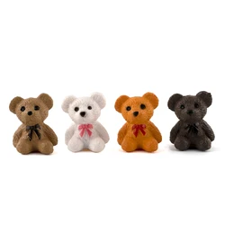 Accessoires miniatures pour maison de poupée 1/12, 1 pièce, Mini ours en résine, Simulation d'animaux miniatures, meubles pour décoration de maison de poupée 