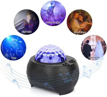 

Starry sky projector lamp creative usb music projector cross-border rotating led colorful night light