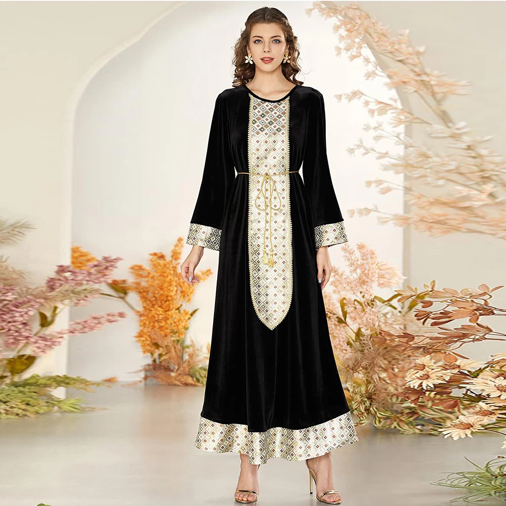 

Abaya Dubai Robe Longue Femme Turkey Muslim Hijab Dress Caftan Morocco Kaftan Plus Size Islam lothing Dresses For Women Vestidos