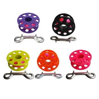 

Plastic Dive Reel, Guide Line Finger Spool 18m / 30m Line & Dual Ended Bolt Snap Clip for Scuba Diving