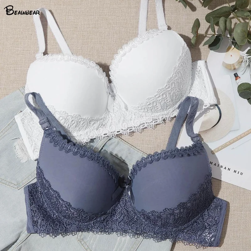 Бюстгальтер женский с цветочной вышивкой Beauwear нижнее белье больших размеров