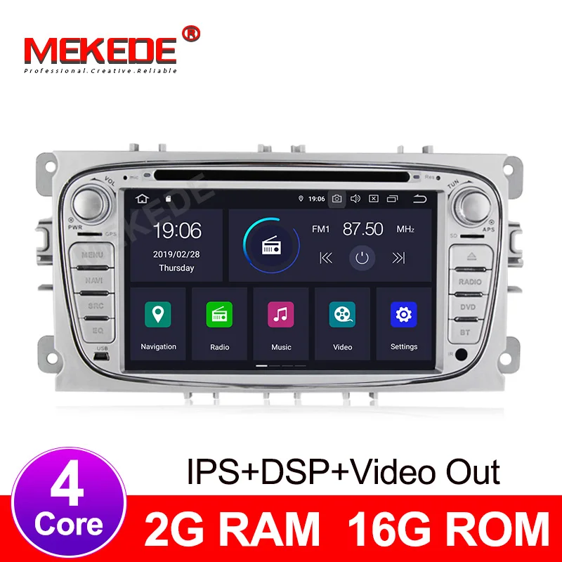 Top MEKEDE 2Din Android9.0 4+64G IPS Screen+DSP Car accessories dvd player For FORD/Focus/Mondeo/S-MAX/C-MAX/Galaxy GPS navigation 2