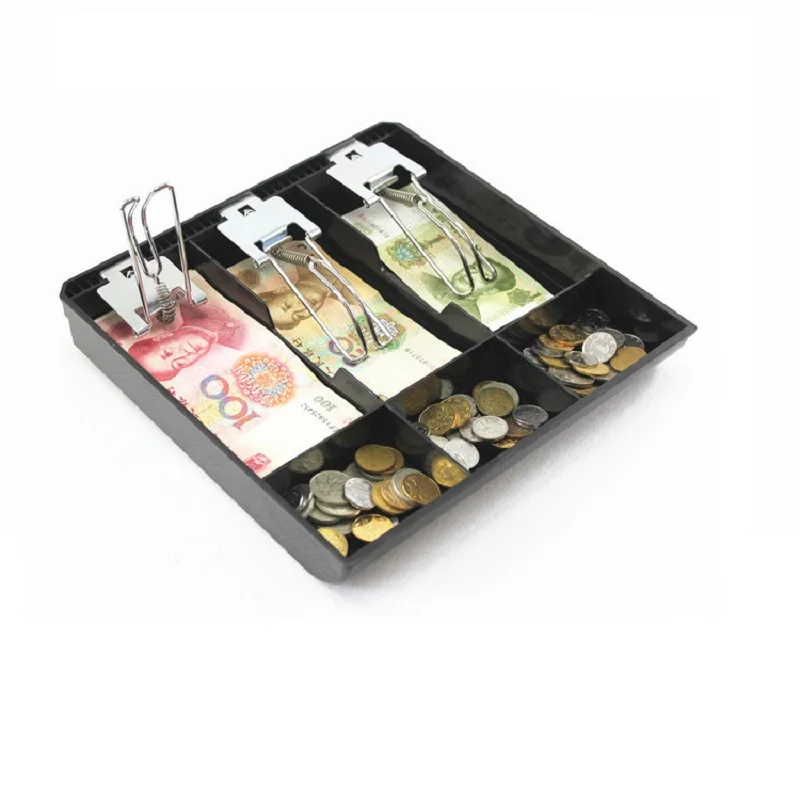 Money Counter case plastic Metal Hard case for Cash register box Classify store Cashier coin Drawer box cash drawer tray, money counter case
