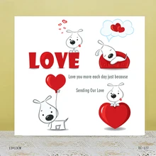 AZSG красивая любовь ясные штампы для DIY Скрапбукинг/изготовление открыток/альбом декоративные резиновые штампы ремесла