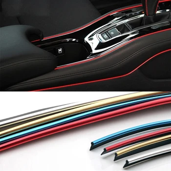 

Car Mouldings Trim 3D Line Strips Car Slit Decoration Strip For Ford Focus 2 3 Mondeo for BMW E46 E90 E60 E65 for Skoda Octavia
