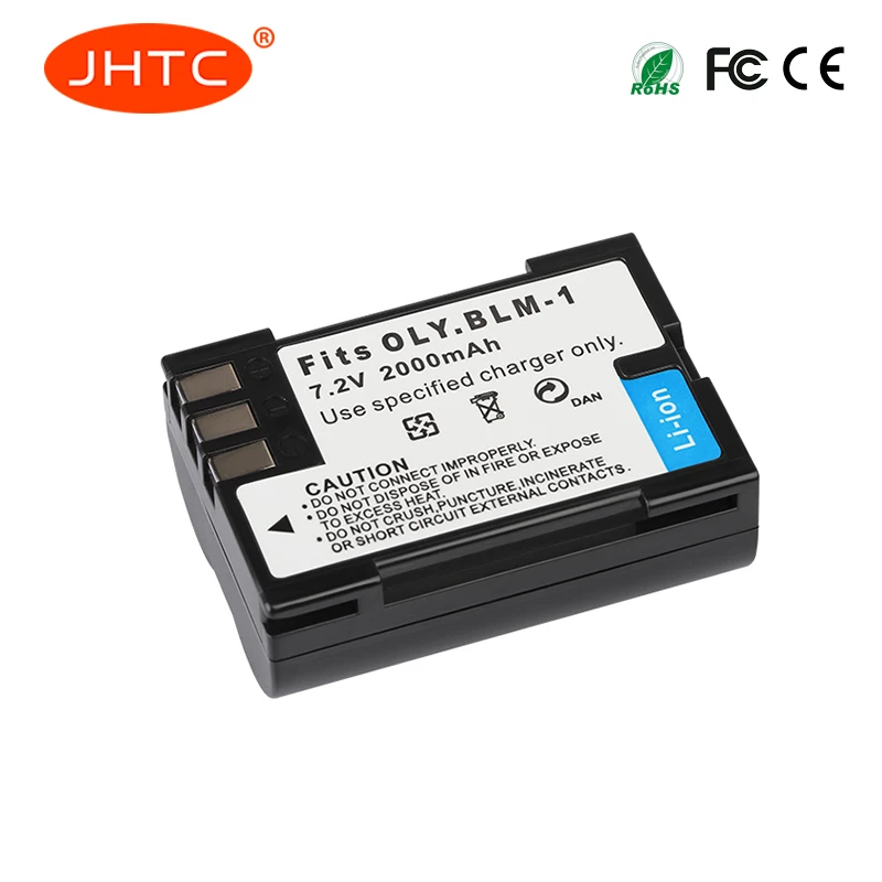 JHTC 2000 мА/ч, PS-BLM1 BLM-1 BLM1 Камера Батарея для цифровой камеры Olympus C-5060 C-7070 C-8080 E-30 E-300 E-330 E-500 E-510 E-520 E3 2 шт